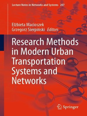 cover image of Research Methods in Modern Urban Transportation Systems and Networks